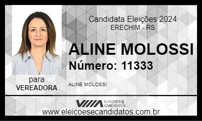 Candidato ALINE MOLOSSI 2024 - ERECHIM - Eleições