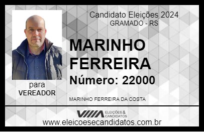 Candidato MARINHO FERREIRA 2024 - GRAMADO - Eleições