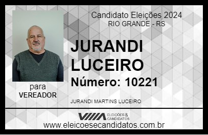 Candidato JURANDI LUCEIRO 2024 - RIO GRANDE - Eleições