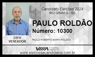 Candidato PAULO ROLDÃO 2024 - RIO GRANDE - Eleições