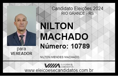 Candidato NILTON MACHADO 2024 - RIO GRANDE - Eleições