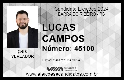 Candidato LUCAS CAMPOS 2024 - BARRA DO RIBEIRO - Eleições