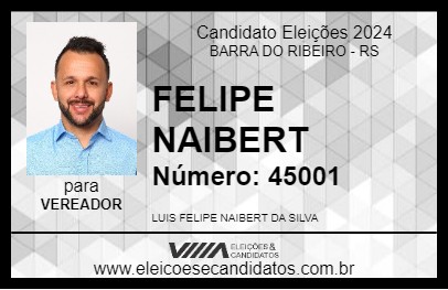 Candidato FELIPE NAIBERT 2024 - BARRA DO RIBEIRO - Eleições