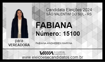 Candidato FABIANA 2024 - SÃO VALENTIM DO SUL - Eleições