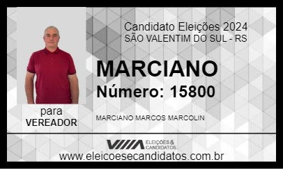 Candidato MARCIANO 2024 - SÃO VALENTIM DO SUL - Eleições