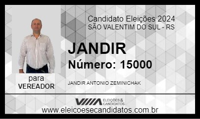 Candidato JANDIR 2024 - SÃO VALENTIM DO SUL - Eleições