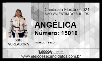 Candidato ANGÉLICA 2024 - SÃO VALENTIM DO SUL - Eleições