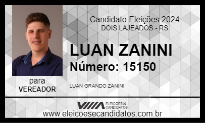 Candidato LUAN ZANINI 2024 - DOIS LAJEADOS - Eleições