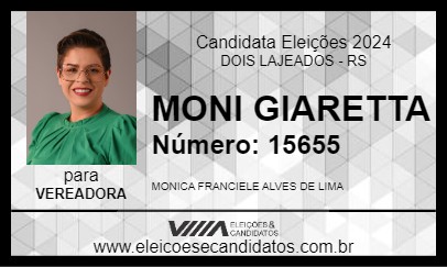 Candidato MONI GIARETTA 2024 - DOIS LAJEADOS - Eleições