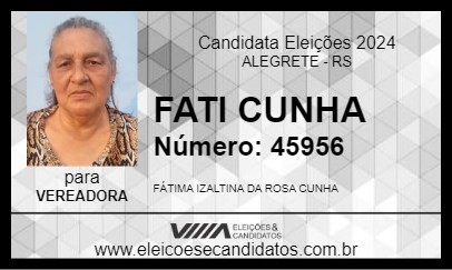 Candidato FATI CUNHA 2024 - ALEGRETE - Eleições