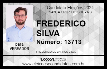 Candidato FREDERICO SILVA 2024 - SANTA CRUZ DO SUL - Eleições