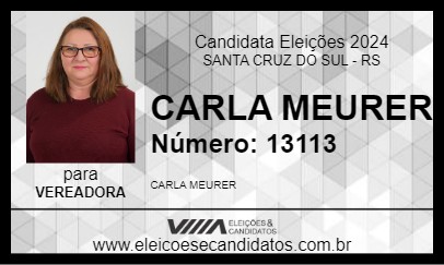 Candidato CARLA MEURER 2024 - SANTA CRUZ DO SUL - Eleições