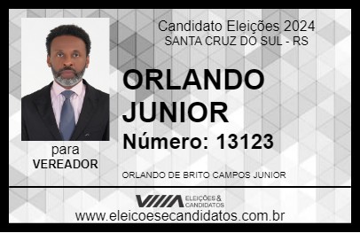 Candidato ORLANDO JUNIOR 2024 - SANTA CRUZ DO SUL - Eleições