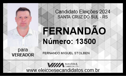 Candidato FERNANDÃO 2024 - SANTA CRUZ DO SUL - Eleições