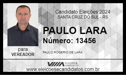 Candidato PAULO LARA 2024 - SANTA CRUZ DO SUL - Eleições