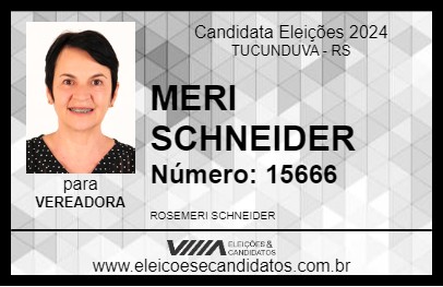 Candidato MERI SCHNEIDER 2024 - TUCUNDUVA - Eleições