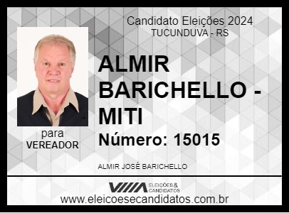 Candidato ALMIR BARICHELLO - MITI 2024 - TUCUNDUVA - Eleições