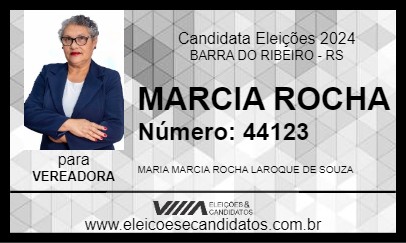 Candidato MARCIA ROCHA 2024 - BARRA DO RIBEIRO - Eleições