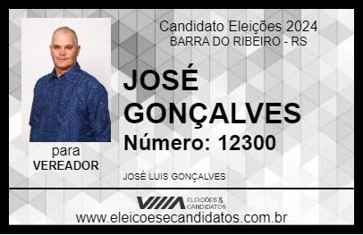 Candidato JOSÉ GONÇALVES 2024 - BARRA DO RIBEIRO - Eleições