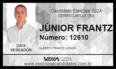 Candidato JÚNIOR FRANTZ 2024 - CERRO LARGO - Eleições