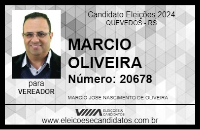 Candidato MARCIO OLIVEIRA 2024 - QUEVEDOS - Eleições