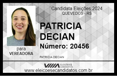 Candidato PATRICIA DECIAN 2024 - QUEVEDOS - Eleições