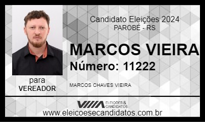 Candidato MARCOS VIEIRA 2024 - PAROBÉ - Eleições