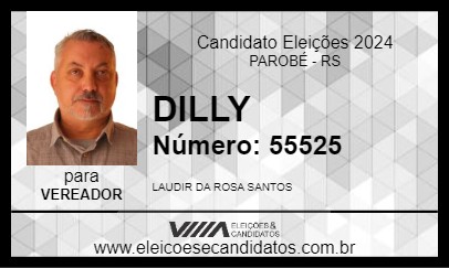 Candidato DILLY 2024 - PAROBÉ - Eleições