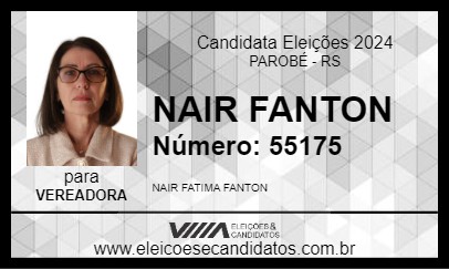 Candidato NAIR FANTON 2024 - PAROBÉ - Eleições