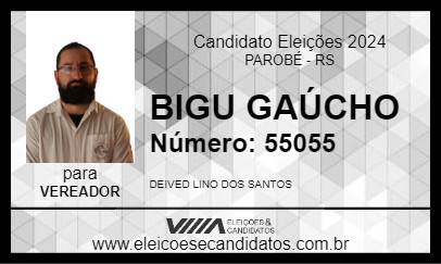 Candidato BIGU GAÚCHO 2024 - PAROBÉ - Eleições