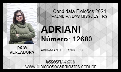 Candidato ADRIANI 2024 - PALMEIRA DAS MISSÕES - Eleições