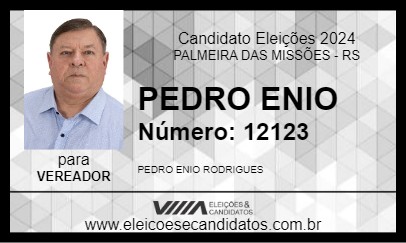 Candidato PEDRO ENIO 2024 - PALMEIRA DAS MISSÕES - Eleições