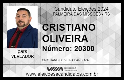 Candidato CRISTIANO OLIVEIRA 2024 - PALMEIRA DAS MISSÕES - Eleições