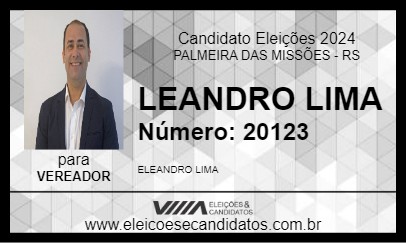 Candidato LEANDRO LIMA 2024 - PALMEIRA DAS MISSÕES - Eleições