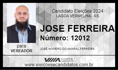 Candidato JOSE FERREIRA 2024 - LAGOA VERMELHA - Eleições