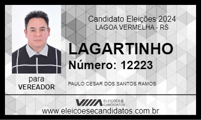 Candidato LAGARTINHO 2024 - LAGOA VERMELHA - Eleições