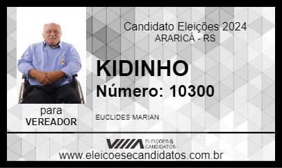 Candidato KIDINHO 2024 - ARARICÁ - Eleições