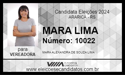 Candidato MARA LIMA 2024 - ARARICÁ - Eleições