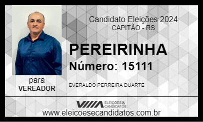 Candidato PEREIRINHA 2024 - CAPITÃO - Eleições