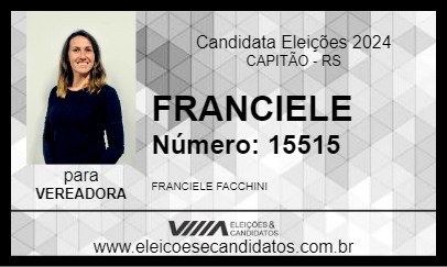 Candidato FRANCIELE 2024 - CAPITÃO - Eleições