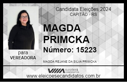 Candidato MAGDA  PRIMCKA 2024 - CAPITÃO - Eleições