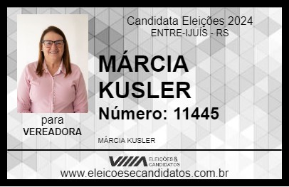 Candidato MÁRCIA KUSLER 2024 - ENTRE-IJUÍS - Eleições