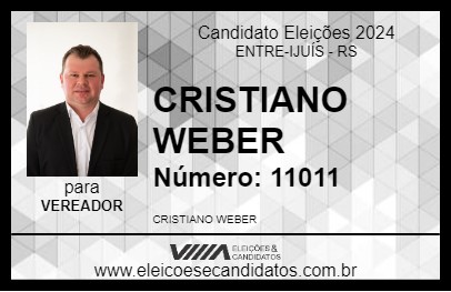 Candidato CRISTIANO WEBER 2024 - ENTRE-IJUÍS - Eleições