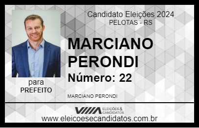 Candidato MARCIANO PERONDI 2024 - PELOTAS - Eleições