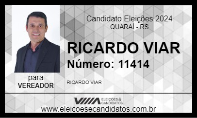 Candidato RICARDO VIAR 2024 - QUARAÍ - Eleições