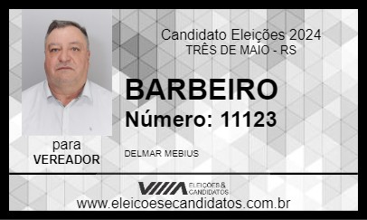 Candidato BARBEIRO 2024 - TRÊS DE MAIO - Eleições