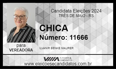 Candidato CHICA 2024 - TRÊS DE MAIO - Eleições