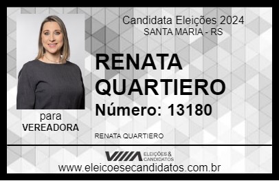 Candidato RENATA QUARTIERO 2024 - SANTA MARIA - Eleições