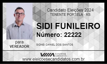 Candidato SIDI FUNILEIRO 2024 - TENENTE PORTELA - Eleições