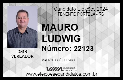 Candidato MAURO LUDWIG 2024 - TENENTE PORTELA - Eleições